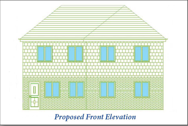 Lot: 147 - PLANNING FOR A PAIR OF SEMI-DETACHED HOUSES -